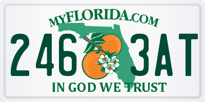 FL license plate 2463AT