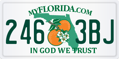 FL license plate 2463BJ