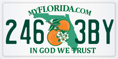 FL license plate 2463BY