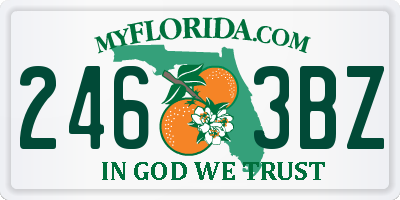 FL license plate 2463BZ
