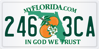 FL license plate 2463CA