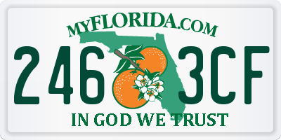 FL license plate 2463CF