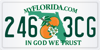 FL license plate 2463CG