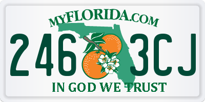 FL license plate 2463CJ