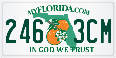 FL license plate 2463CM