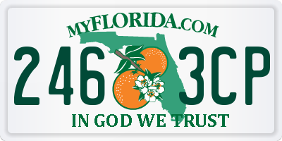 FL license plate 2463CP