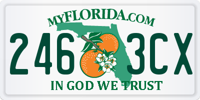 FL license plate 2463CX