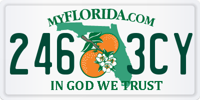 FL license plate 2463CY