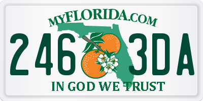 FL license plate 2463DA