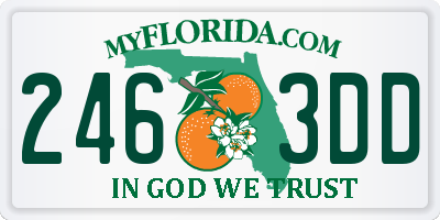 FL license plate 2463DD