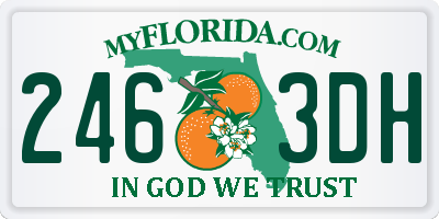FL license plate 2463DH