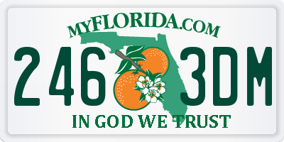 FL license plate 2463DM