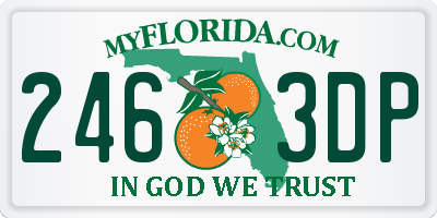 FL license plate 2463DP