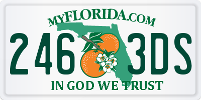 FL license plate 2463DS