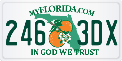 FL license plate 2463DX