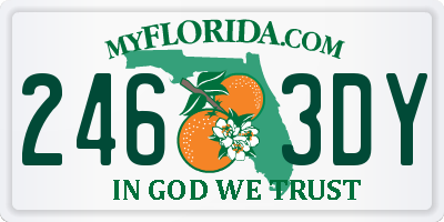 FL license plate 2463DY