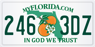 FL license plate 2463DZ