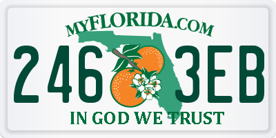 FL license plate 2463EB
