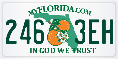 FL license plate 2463EH