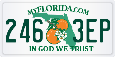 FL license plate 2463EP