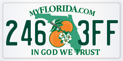FL license plate 2463FF