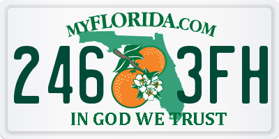 FL license plate 2463FH