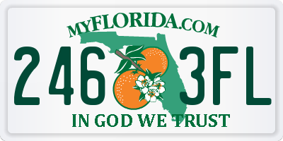 FL license plate 2463FL