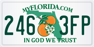 FL license plate 2463FP