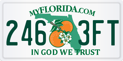 FL license plate 2463FT