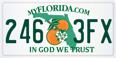 FL license plate 2463FX