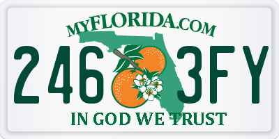 FL license plate 2463FY