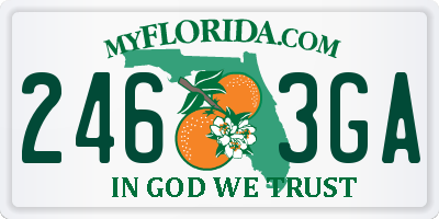 FL license plate 2463GA