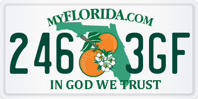 FL license plate 2463GF