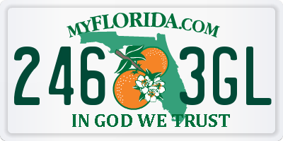 FL license plate 2463GL