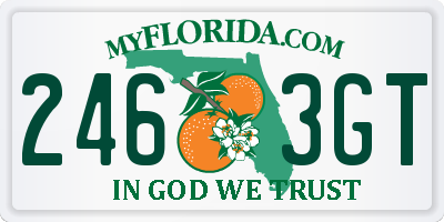 FL license plate 2463GT