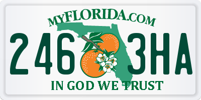 FL license plate 2463HA