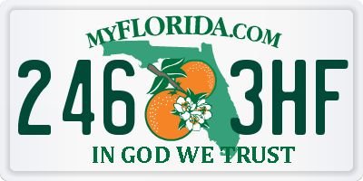 FL license plate 2463HF