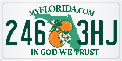 FL license plate 2463HJ