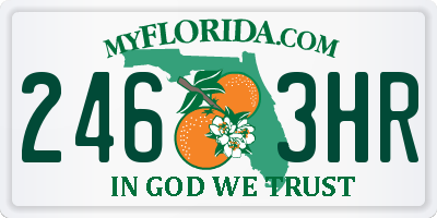 FL license plate 2463HR