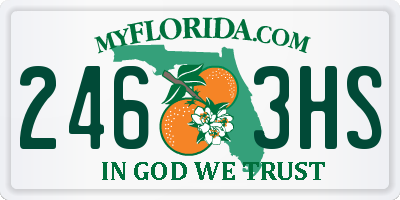 FL license plate 2463HS