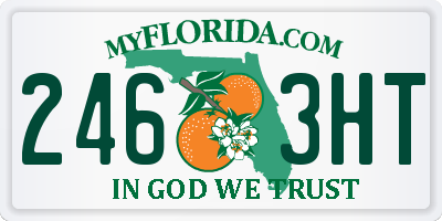 FL license plate 2463HT