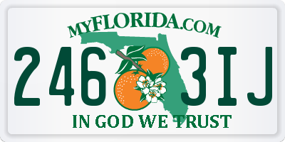 FL license plate 2463IJ