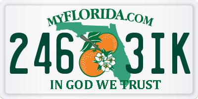 FL license plate 2463IK