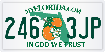 FL license plate 2463JP