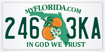 FL license plate 2463KA