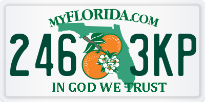 FL license plate 2463KP