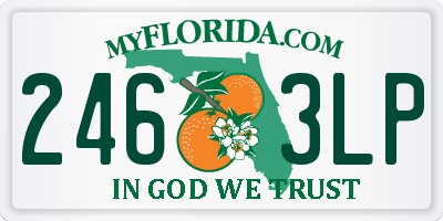FL license plate 2463LP