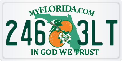 FL license plate 2463LT