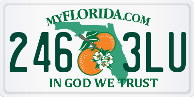FL license plate 2463LU