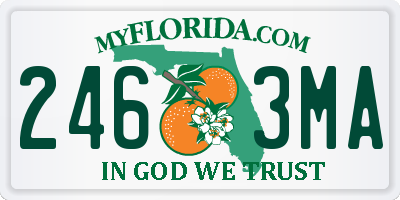 FL license plate 2463MA